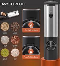 Electric Salt Grinder 2 Bottles Set