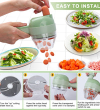 Portable Handheld 4 in 1 Electric Vegetable Slicer