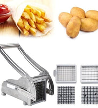 Stainless Steel French Fries and Potato Cutter with 2 Different Blades