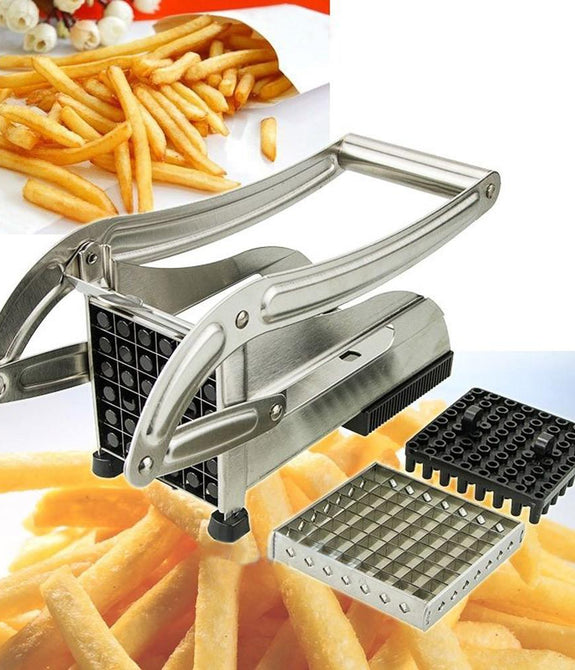 Stainless Steel French Fries and Potato Cutter with 2 Different Blades